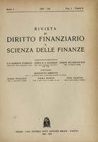 Rivista di diritto finanziario e scienza delle finanze. 1937, Anno 1, Volume 1, Parte 2