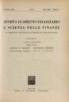 Rivista di diritto finanziario e scienza delle finanze. 1949, Anno 8, Volume 8, Parte 2