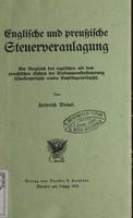 Englische und preussische Steuerveranlagung: ein Vergleich des englischen mit dem preußischen System der Einkommensbesteuerung