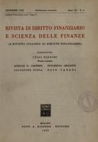 Rivista di diritto finanziario e scienza delle finanze. 1952, Anno 11, n.4, dicembre