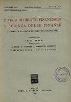 Rivista di diritto finanziario e scienza delle finanze. 1953, Anno 12, n.4, dicembre