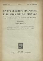 Rivista di diritto finanziario e scienza delle finanze. 1953, Anno 12, vol.12, parte 2