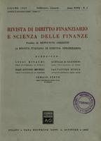 Rivista di diritto finanziario e scienza delle finanze. 1959, Anno 18, n.2, giugno