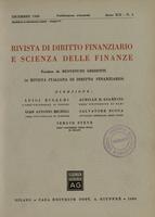 Rivista di diritto finanziario e scienza delle finanze. 1960, Anno 19, n.4, dicembre