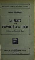 La rente et la propriete de la terre