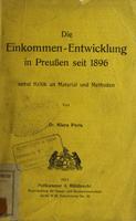 Die Einkommen-Entwicklung in Preußen seit 1896