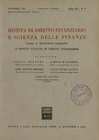 Rivista di diritto finanziario e scienza delle finanze. 1961, Anno 20, n.4, dicembre