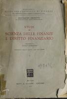 Studi di scienza delle finanze e diritto finanziario vol I