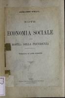 Note di economia sociale sulla mostra della previdenza