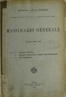 Demanio pubblico ; Demanio patrimoniale ; Asse ecclesiastico (Massimario Generale vol.3)