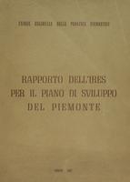 Rapporto dell'IRES per il piano di sviluppo del Piemonte