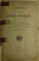 La rendita mineraria