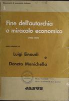 Fine dell'autarchia e miracolo economico : 1946-1959
