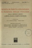 Rivista di diritto finanziario e scienza delle finanze. 1970, Anno 29, n.3, settembre