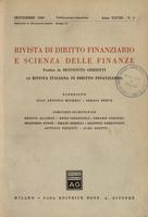 Rivista di diritto finanziario e scienza delle finanze. 1969, Anno 28, n.3, settembre