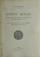 Scritti minori : raccolti a cura della Facoltà di giurisprudenza della Regia Università di Torino