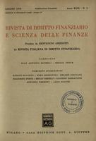 Rivista di diritto finanziario e scienza delle finanze. 1970, Anno 29, n.2, giugno