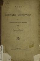 Atti del comitato napoletano per il progresso degli studi economici : anno 1875-76