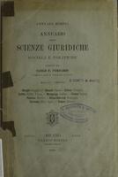Annuario delle scienze giuridiche, sociali e politiche : Anno 1. - 1880-81