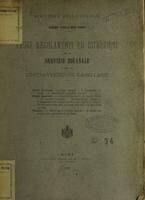 Leggi, regolamenti ed istruzioni per il servizio doganale e per le contravvenzioni gabellarie