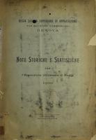 Note storiche e statistiche per l'esposizione universale di Parigi, 1900