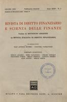 Rivista di diritto finanziario e scienza delle finanze. 1972, Anno 31, n.2, giugno