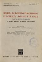 Rivista di diritto finanziario e scienza delle finanze. 1973, Anno 32, n.4, dicembre