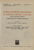 Rivista di diritto finanziario e scienza delle finanze. 1972, Anno 31, n.3, settembre