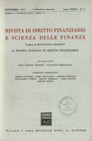Rivista di diritto finanziario e scienza delle finanze. 1975, Anno 34, n.3, settembre