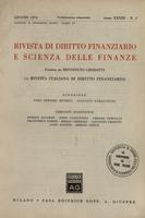 Rivista di diritto finanziario e scienza delle finanze. 1974, Anno 33, n.2, giugno