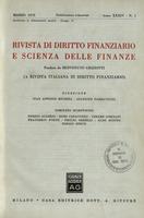 Rivista di diritto finanziario e scienza delle finanze. 1975, Anno 34, n.1, marzo