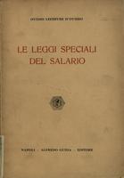 Le leggi speciali del salario