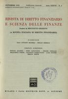 Rivista di diritto finanziario e scienza delle finanze. 1978, Anno 37, n.3, settembre