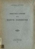 Caratteri e funzioni della rendita fisiocratica