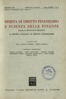Rivista di diritto finanziario e scienza delle finanze. 1977, Anno 36, n.2, giugno