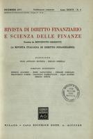 Rivista di diritto finanziario e scienza delle finanze. 1977, Anno 36, n.4, dicembre