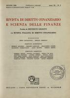 Rivista di diritto finanziario e scienza delle finanze. 1981, Anno 40, n.2, giugno