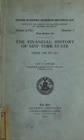 The financial history of New York State : from 1789 to 1912