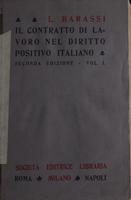 Il contratto di lavoro nel diritto positivo italiano Vol I