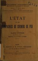 L'État et les compagnies de chemins de fer