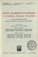 Rivista di diritto finanziario e scienza delle finanze. 1987, Anno 46, settembre, n.3