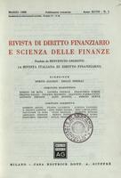 Rivista di diritto finanziario e scienza delle finanze. 1988, Anno 47, marzo, n.1