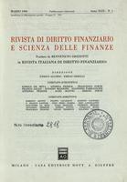 Rivista di diritto finanziario e scienza delle finanze. 1990, Anno 49, marzo, n.1