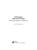L’Ortodossia nella nuova Europa. Dinamiche storiche e prospettive