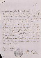 Lettera di Felice Fontana a Leopoldo Marcantonio Caldani, 9 ottobre 1764