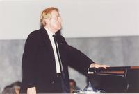 Il pianista Aldo Ciccolini nell'Aula Magna della Caserma Cernaia