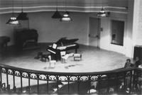 Il palco del Conservatorio in attesa del Nuovo Quartetto di Torino