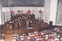 Il direttore Philippe Herreweghe, il Coro e Orchestra del Collegium Vocale di Gand e Les Sacqueboutiers de Toulouse ringraziano il pubblico al Conservatorio