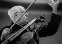 Il violoncellista Mstislav Rostropovic ed I Virtuosi di Praga durante le prove all'Auditorium Giovanni Agnelli