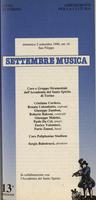 Libretto di sala - 1990 - Coro e Gruppo Strumentale dell'Accademia del Santo Spirito di Torino e Coro Poliphoniae Studium